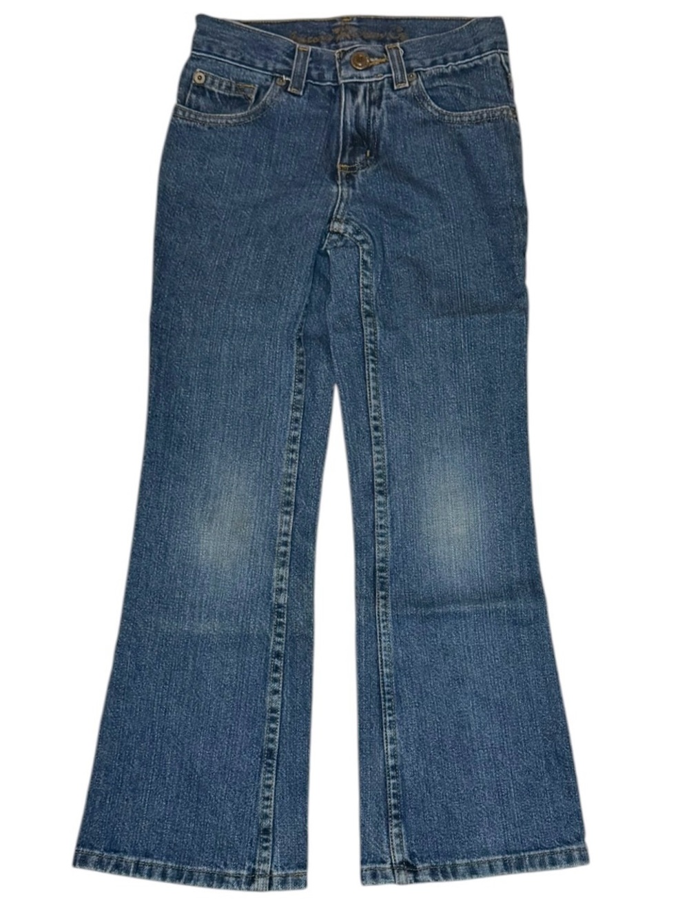 Arizona Jean Co Girls Size 7 Slim Medium Wash Bootcut Jeans Y2K Denim